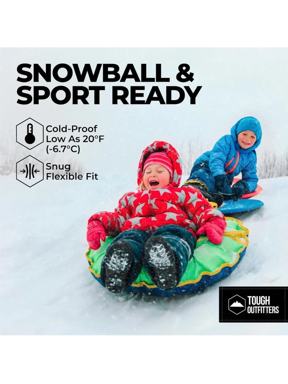 Kids Pink Insulated Winter Gloves Tough Outdoors Snow Gloves - Ski & Snow